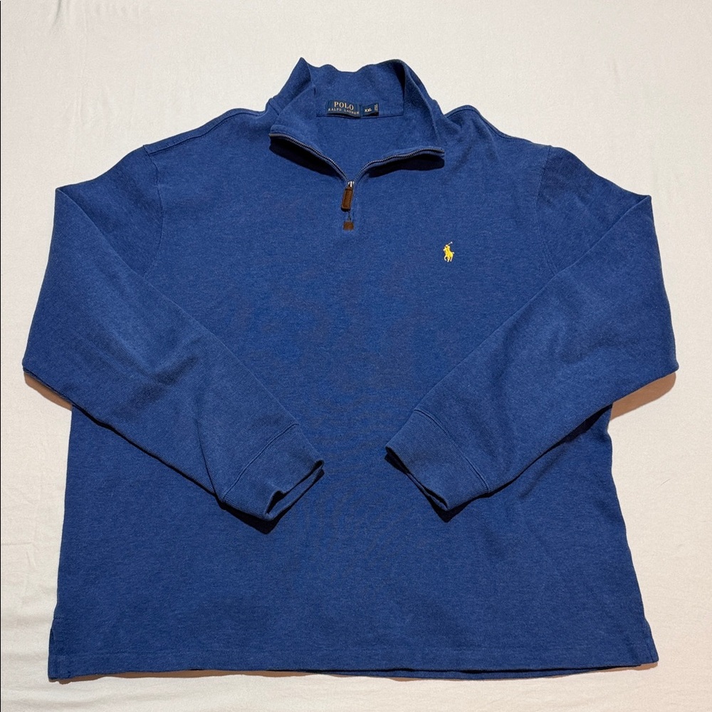 Men’s Polo by Ralph Lauren Royal Blue Quarter-Zip Sweater Size XXL